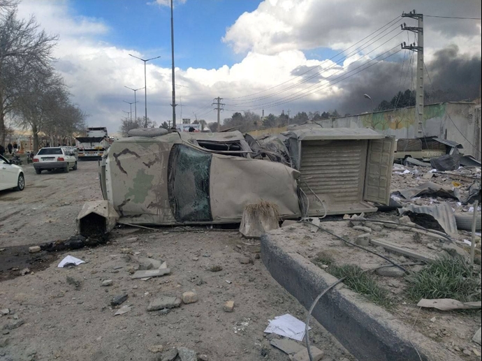 ستاد فرماندهی مرزبانی نزدیک سنندج با خاک یکسان شد