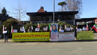 کپنهاگ - آکسیون ایرانیان آزاده در مقابل سفارت آخوندها در حمایت از قیام سراسری مردم ایران - ۱۴اسفند