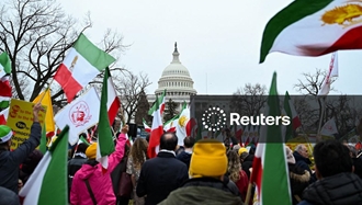 انعکاس رویترز از تظاهرات ایرانیان آزاده در واشنگتن