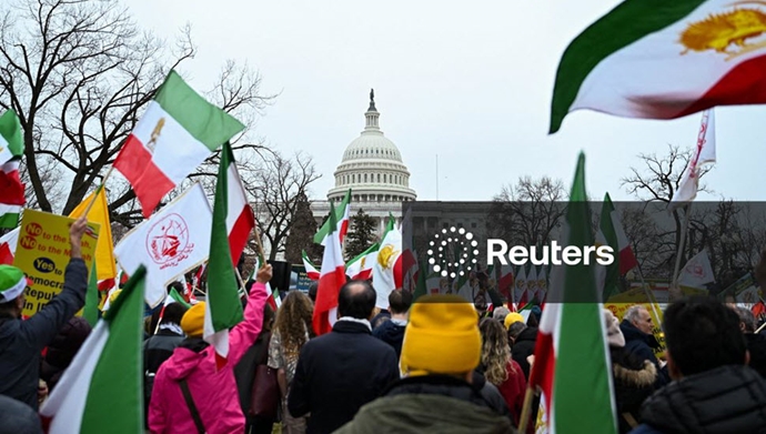 انعکاس رویترز از تظاهرات ایرانیان آزاده در واشنگتن