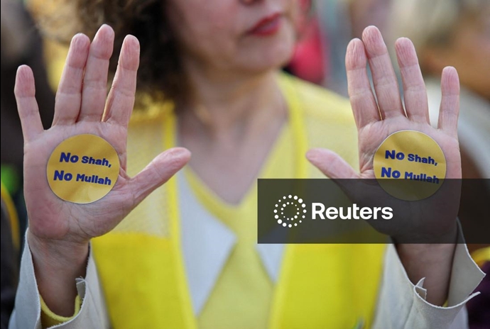 گزارش تصویری رویترز از تظاهرات ایرانیان آزاده در میدان تروکادرو پاریس