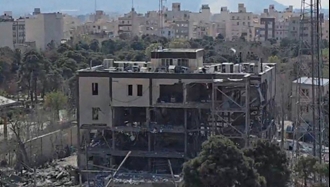 ویرانی کامل کلانتری ۱۲۱ موسوم به سلیمانی در خیابان نبرد تهران