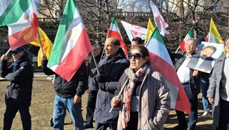 اسلو - تظاهرات ایرانیان آزاده در مقابل سفارت آخوندها در حمایت از دولت موقت شورای ملی مقاومت ایران