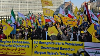 تظاهرات ایرانیان در بروکسل