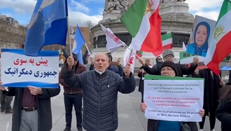 تظاهرات ایرانیان آزاده در فرانسه - جشن مرگ خامنه‌ای