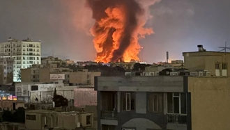 تصویری از حملات هوایی اسراییل و آمریکا به مراکز نظامی رژیم