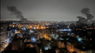 ستونهای دود حمله از دید اقدسیه تهران