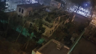 تصاویری از آثار حمله به کلانتری ۱۵۹ بیسیم تهران