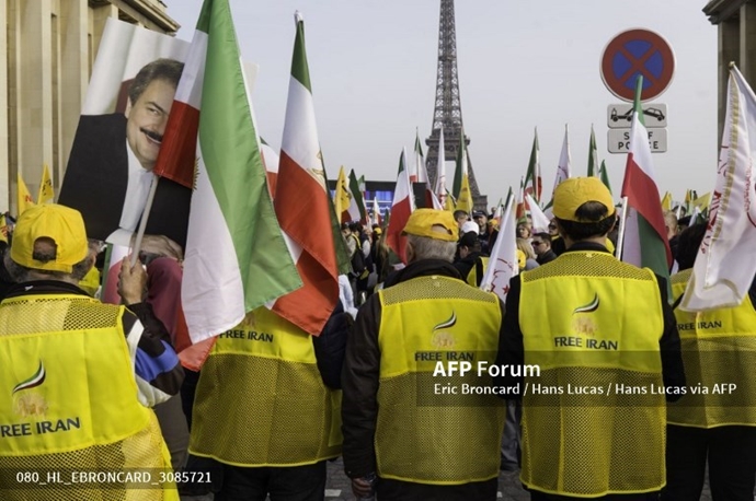 خبرگزاری فرانسه گزارش تصویری از تظاهرات ایرانیان آزاده در پاریس