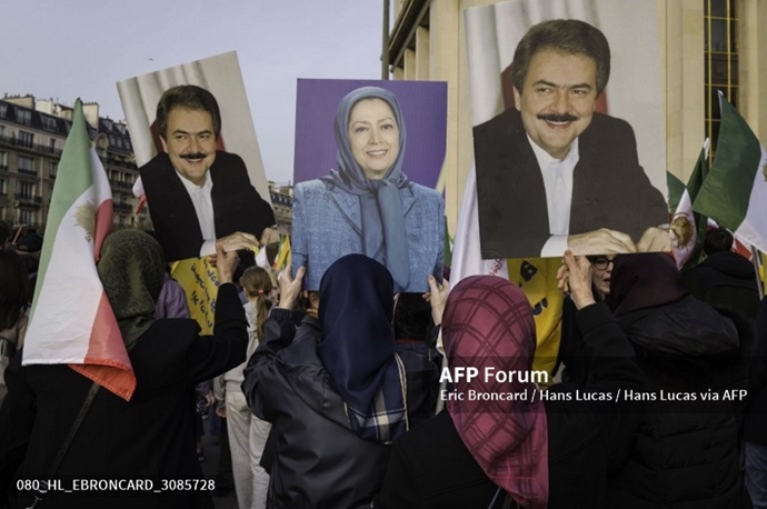 خبرگزاری فرانسه گزارش تصویری از تظاهرات ایرانیان آزاده در پاریس