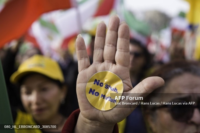 خبرگزاری فرانسه گزارش تصویری از تظاهرات ایرانیان آزاده در پاریس