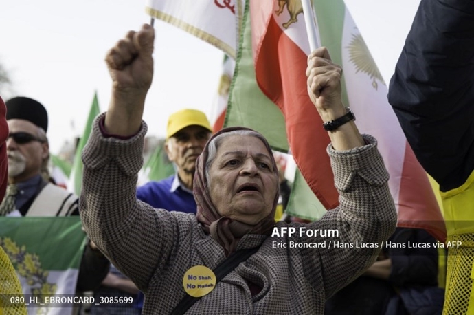 خبرگزاری فرانسه گزارش تصویری از تظاهرات ایرانیان آزاده در پاریس