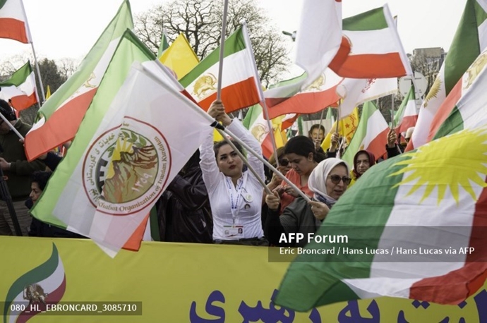 خبرگزاری فرانسه گزارش تصویری از تظاهرات ایرانیان آزاده در پاریس