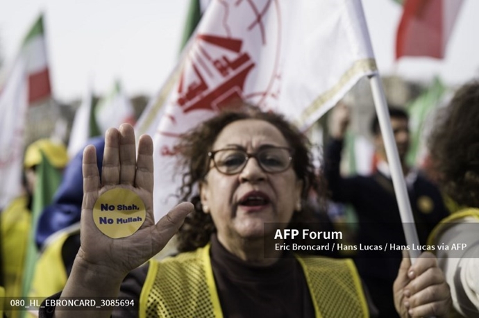 خبرگزاری فرانسه گزارش تصویری از تظاهرات ایرانیان آزاده در پاریس