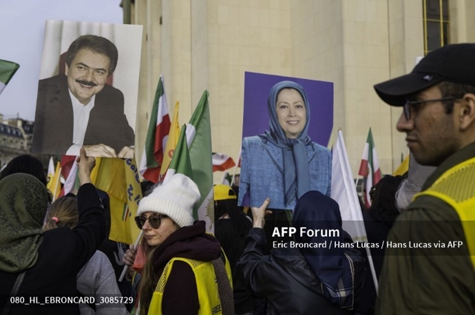 خبرگزاری فرانسه گزارش تصویری از تظاهرات ایرانیان آزاده در پاریس