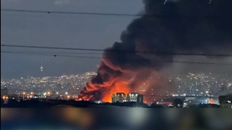 ادامه آتش‌سوزی در جنوب تهران پس از حملات شبانه