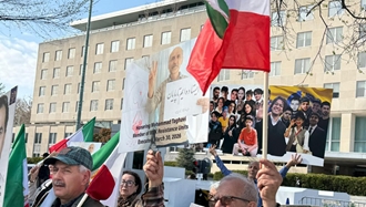 آکسیون ایرانیان آزاده مقابل وزارت‌خارجه آمریکا در واشنگتن