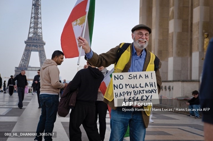 خبرگزاری فرانسه گزارش تصویری از تظاهرات ایرانیان آزاده در پاریس