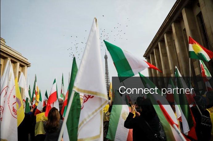 گزارش تصویری رویترز از تظاهرات ایرانیان آزاده در میدان تروکادرو پاریس