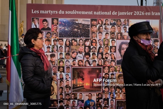 خبرگزاری فرانسه گزارش تصویری از تظاهرات ایرانیان آزاده در پاریس