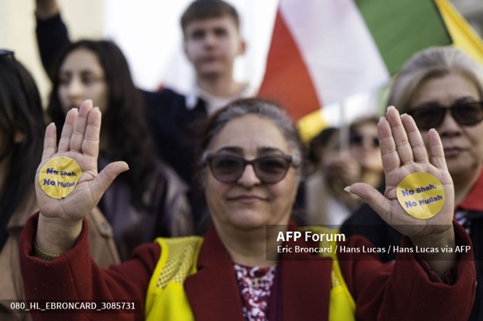 خبرگزاری فرانسه گزارش تصویری از تظاهرات ایرانیان آزاده در پاریس