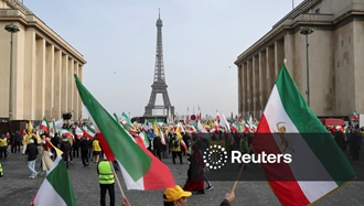 انعکاس رویترز از تظاهرات ایرانیان آزاده در پاریس