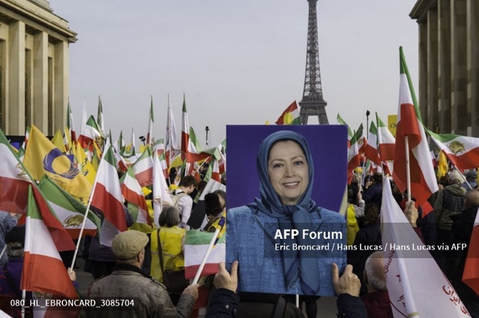 خبرگزاری فرانسه گزارش تصویری از تظاهرات ایرانیان آزاده در پاریس