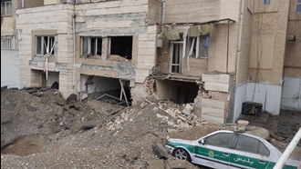 تصویری از کلانتری ۱۴۸ تهران بعد از حمله