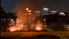 آتش‌سوزی عظیم در یک مرکز دیپلماتیک آمریکا در نزدیکی فرودگاه بغداد