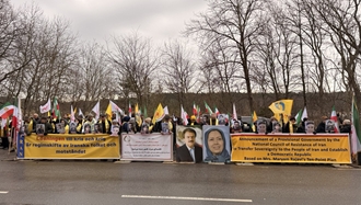 استکهلم - آکسیون ایرانیان آزاده در مقابل سفارت آخوندها در حمایت از قیام سراسری مردم ایران 