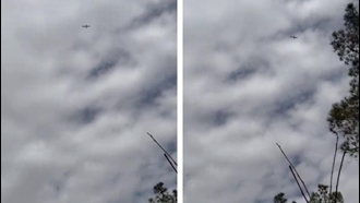 انتشار تصاویر عبور موشک کروز از آسمان تهران