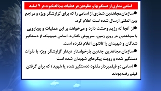 اسامی شماری از دستگیری و مفقودین عملیات