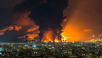 تصویری از حملات هوایی آمریکا به اهدافی در تهران