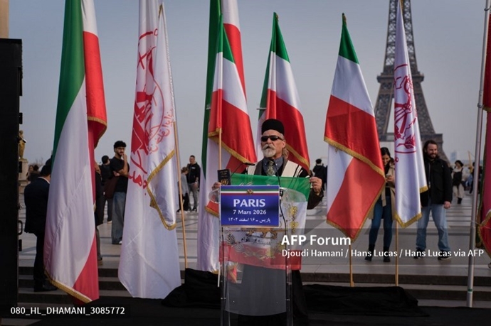 خبرگزاری فرانسه گزارش تصویری از تظاهرات ایرانیان آزاده در پاریس