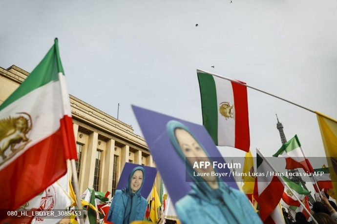 خبرگزاری فرانسه گزارش تصویری از تظاهرات ایرانیان آزاده در پاریس