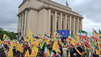تظاهرات بزرگ ایرانیان در پاریس - اعتراض جهانی به اعدام مجاهدان قهرمان و شورشگران دلیر - گزارش تصویری
