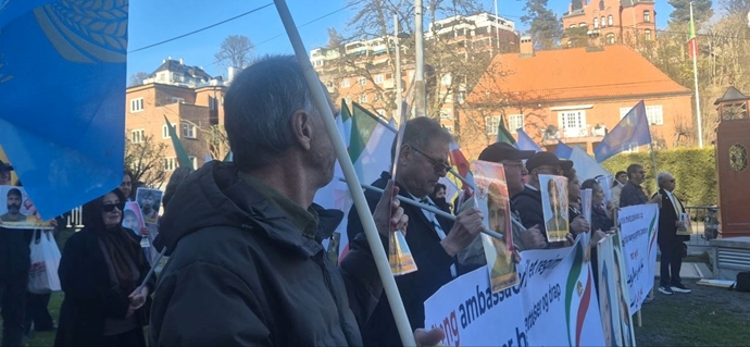 اسلو - آکسیون ایرانیان آزاده در برابر لانه جاسوسی آخوندها 