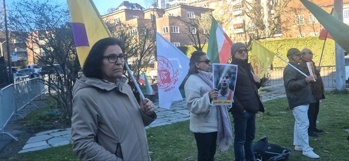 اسلو - آکسیون ایرانیان آزاده در برابر لانه جاسوسی آخوندها 