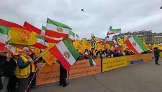 تظاهرات بزرگ ایرانیان در پاریس - اعتراض جهانی به اعدام مجاهدان قهرمان و شورشگران دلیر - گزارش تصویری