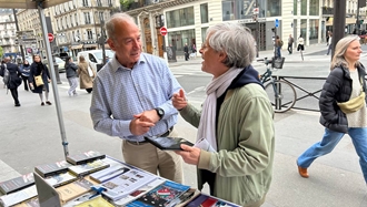 پاریس - برگزاری میز کتاب هواداران مجاهدین خلق و نمایشگاه عکس مجاهدان و شورشگران سربدار