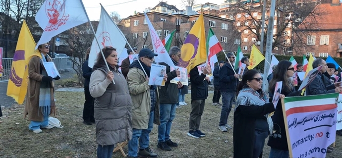 اسلو - آکسیون ایرانیان آزاده مقابل سفارت رژیم آخوندی در محکومیت اعدام مجاهدین خلق - ۱۱فروردین ۱۴۰۵