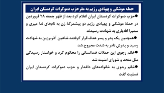 حمله موشکی و پهپادی به مقر حزب دموکرات کردستان ایران