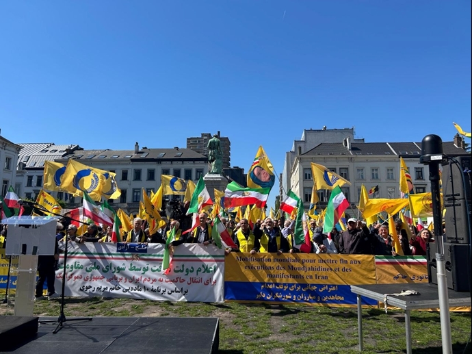بروکسل - تظاهرات بزرگ ایرانیان آزاده در حمایت از جمهوری دموکراتیک در ایران ـ ۲ اردیبهشت ۱۴۰۵
