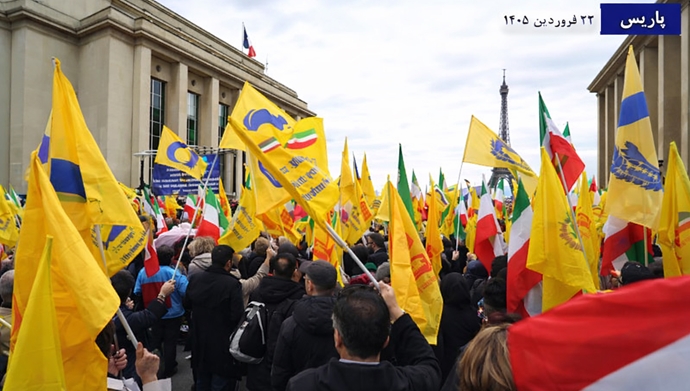 اعتراض جهانی به اعدام مجاهدان قهرمان و شورشگران دلیر، تظاهرات در پاریس