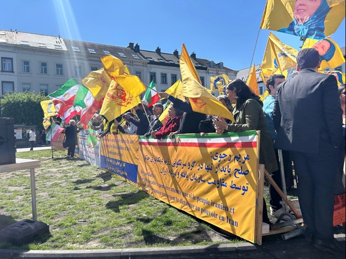 بروکسل - تظاهرات بزرگ ایرانیان آزاده در حمایت از جمهوری دموکراتیک در ایران ـ ۲ اردیبهشت ۱۴۰۵