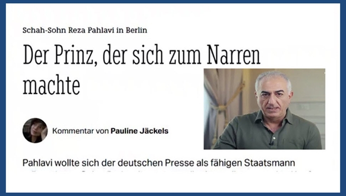 روزنامه آلمانی تاگس سایتونگ شاهزاده‌ای که خود را مضحکه کرد