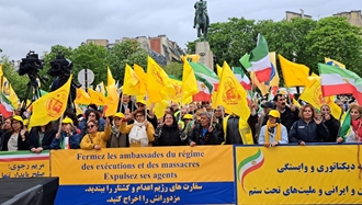 تظاهرات بزرگ ایرانیان در پاریس - اعتراض جهانی به اعدام مجاهدان قهرمان و شورشگران دلیر - گزارش تصویری