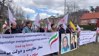 اسلو - آکسیون ایرانیان آزاده در محکومیت اعدام مجاهدان سربدار و شورشگران دلیر 