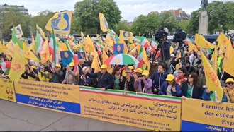 تظاهرات بزرگ ایرانیان در پاریس - اعتراض جهانی به اعدام مجاهدان قهرمان و شورشگران دلیر - گزارش تصویری