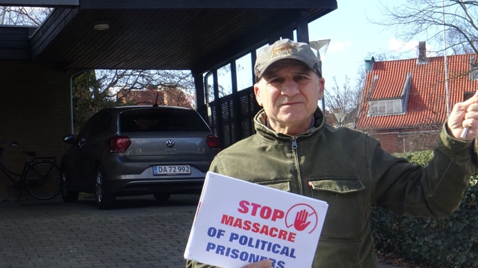 کپنهاگ - آکسیون ایرانیان آزاده در اعتراض به اعدام زندانیان مجاهد توسط آخوندها - ۱۱فررودین